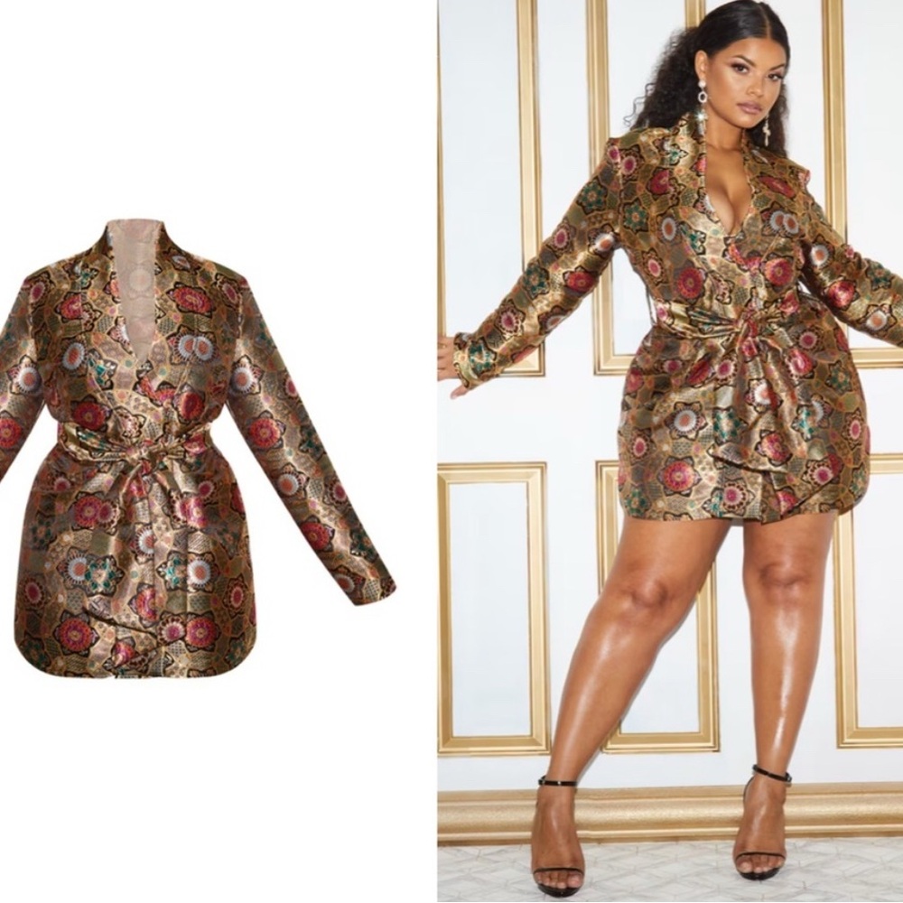 PrettyLittleThing Multicolor Patterned Dress
